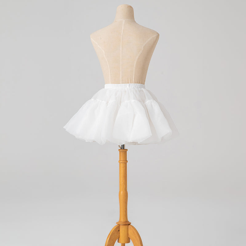 Manyiluo - Daily Puffy - Lolita Boneless Petticoat | 13.8" (35 cm) Length white