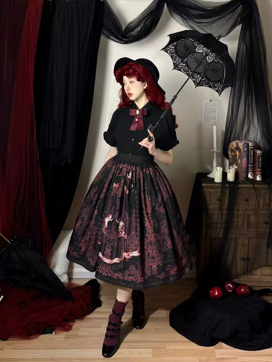 Vault Design~Angel Garden~Classic Lolita SK A-line Printed Lolita Skirt