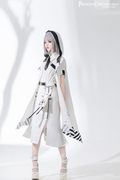 Princess Chronicles~Dry sea and Ashlar~Ouji Lolita White Cloak Set   