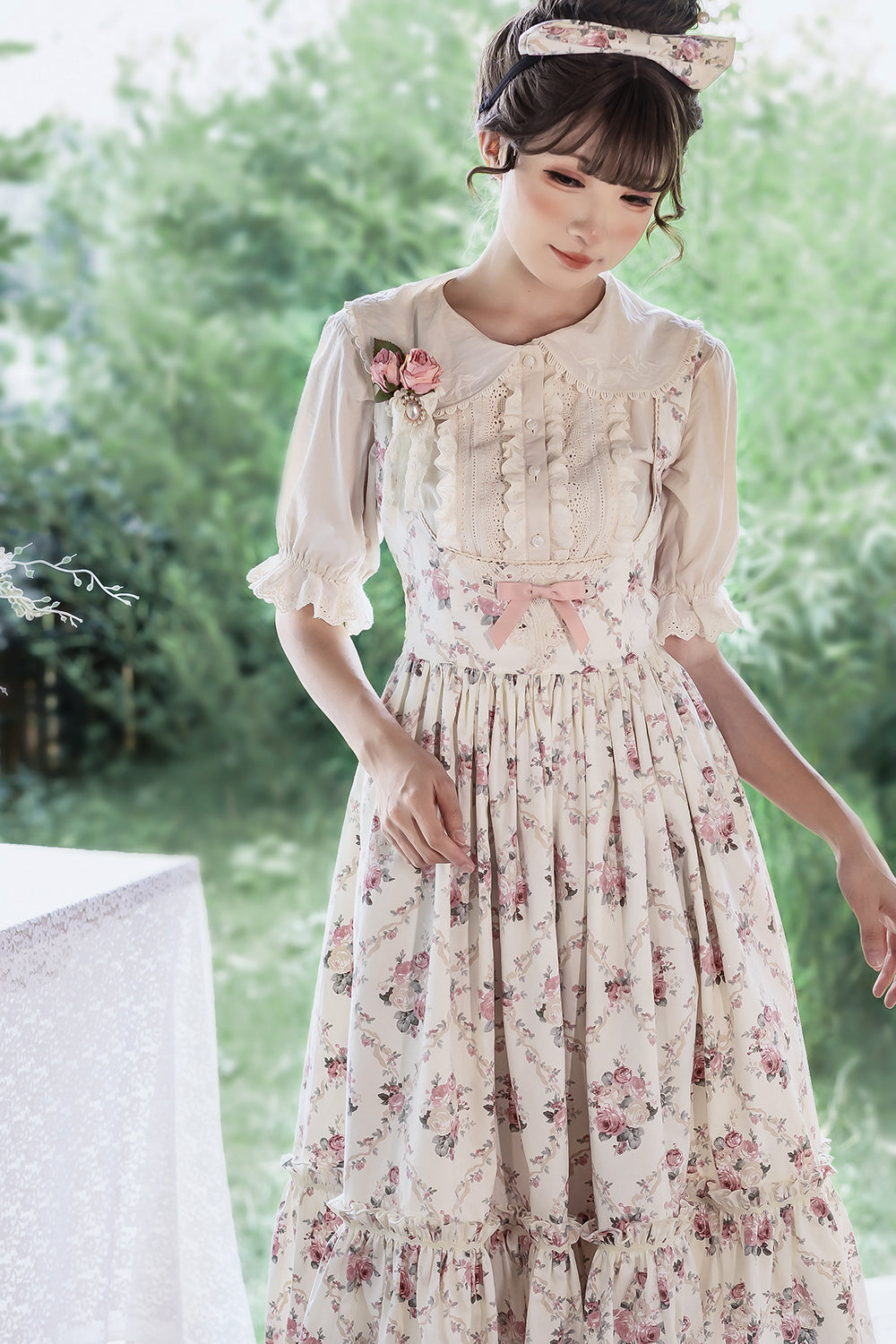 (Buyforme)Miss Point~Happy Summer Elegant Lolita Floral Jumper Skirt   