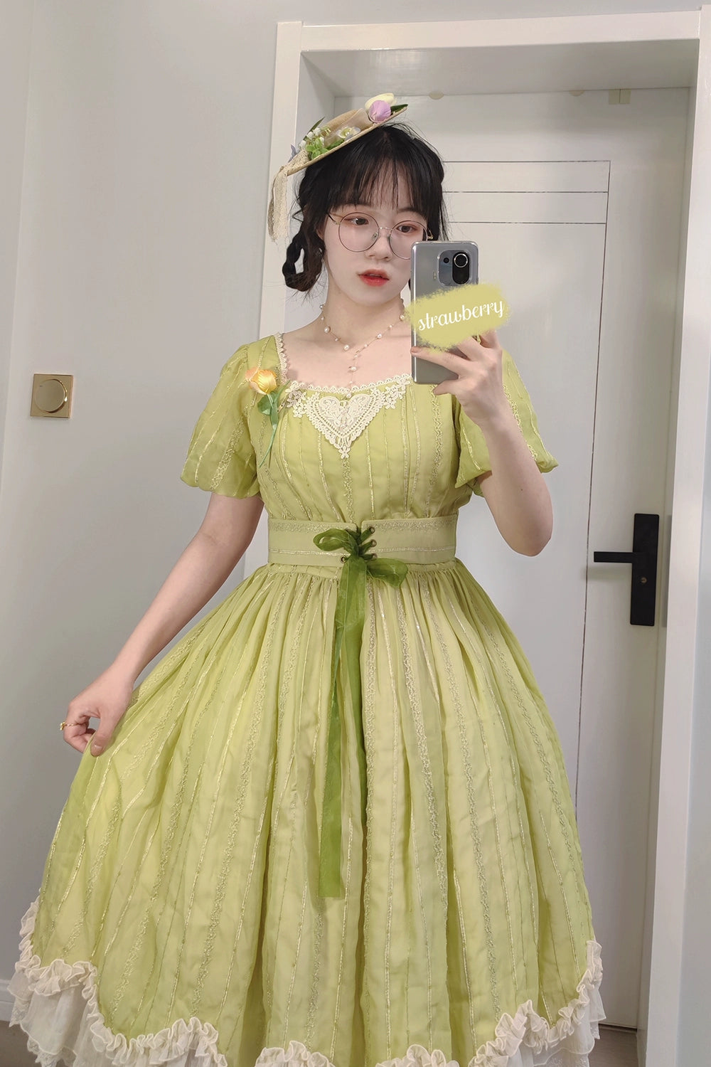 Miss Point~Tulip~Classic Lolita OP Dress Short Sleeve Dress Multicolors 19622:405434