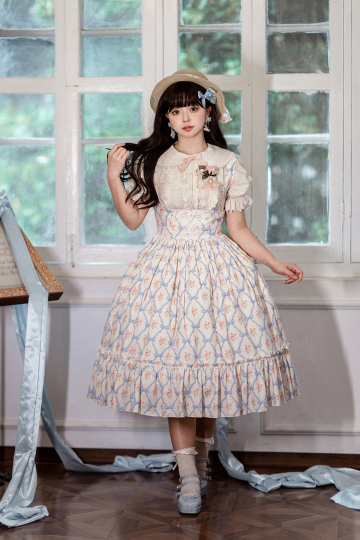 (Buyforme)Miss Point~Happy Summer Elegant Lolita Floral Jumper Skirt   