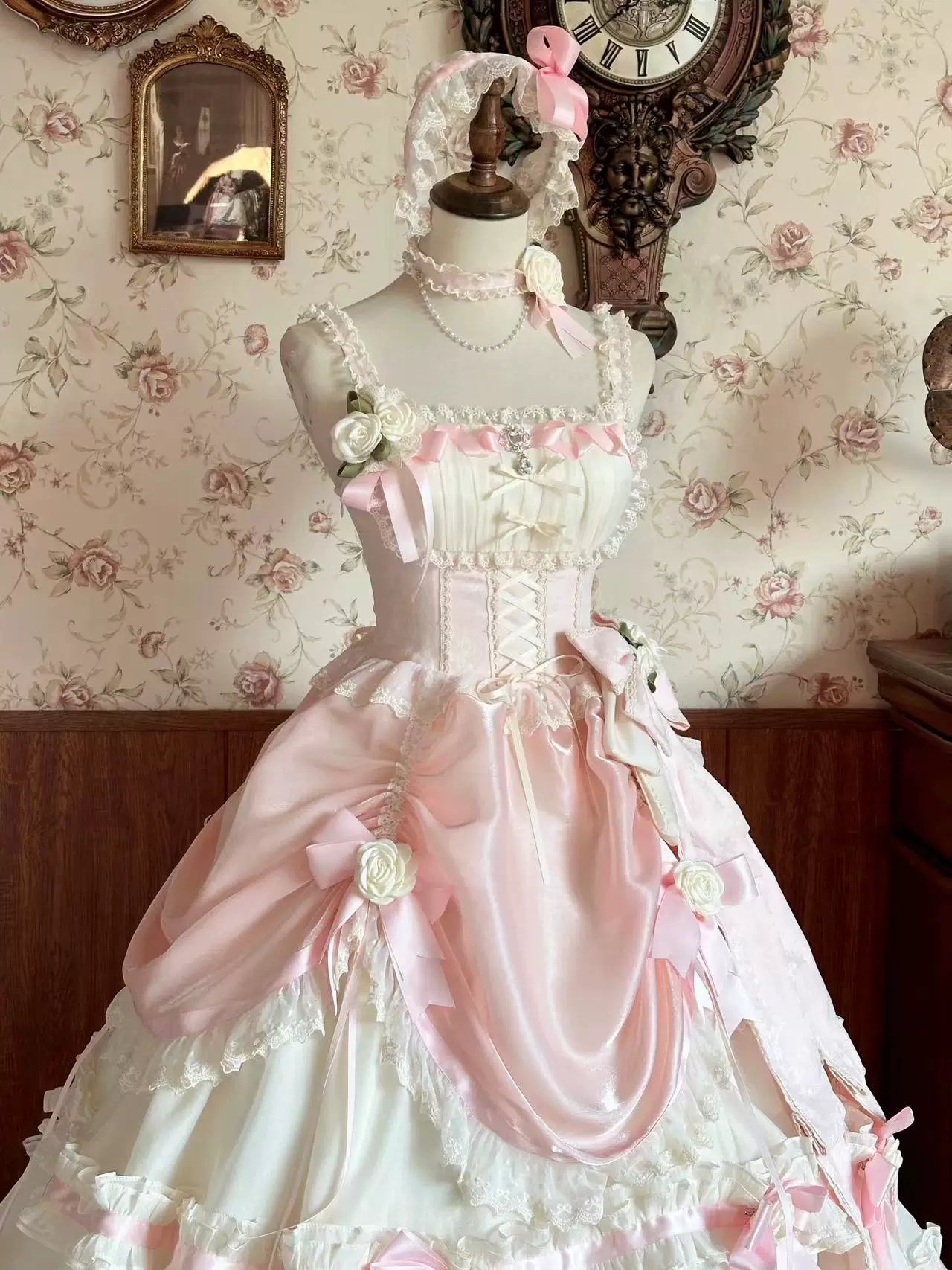 Wild Blooms Letter - Wedding Loliita JSK Dress, Detachable Flower Decoration KC Only (one size/M) S