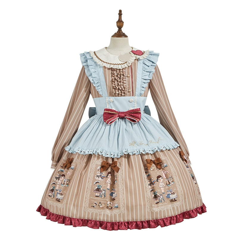 Summer Fairy~IP Collab Kawaii Lolita OP Dress Printed Pattern JSK (L M S XL XS) 40554:667494