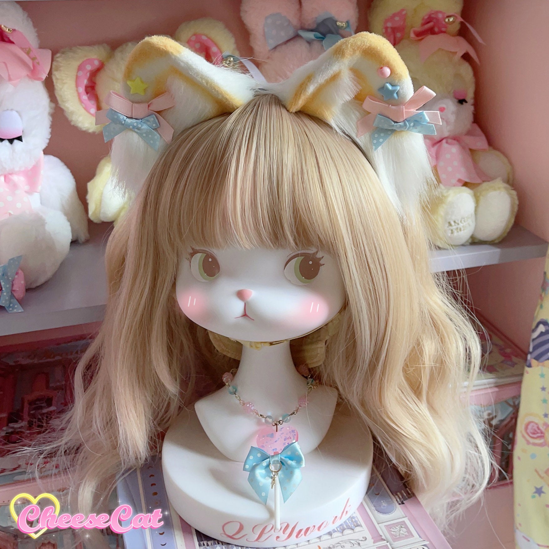Cheese Cat - Sweet Lolita Dog Ears Shaped KC Multicolor a yellow dog ears KC
