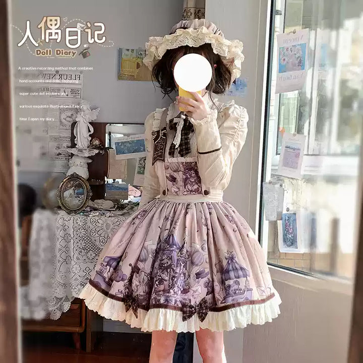 Spireme Cat~Doll Diary~Kawaii Lolita Dress Suit Doll-like Dress SK only S