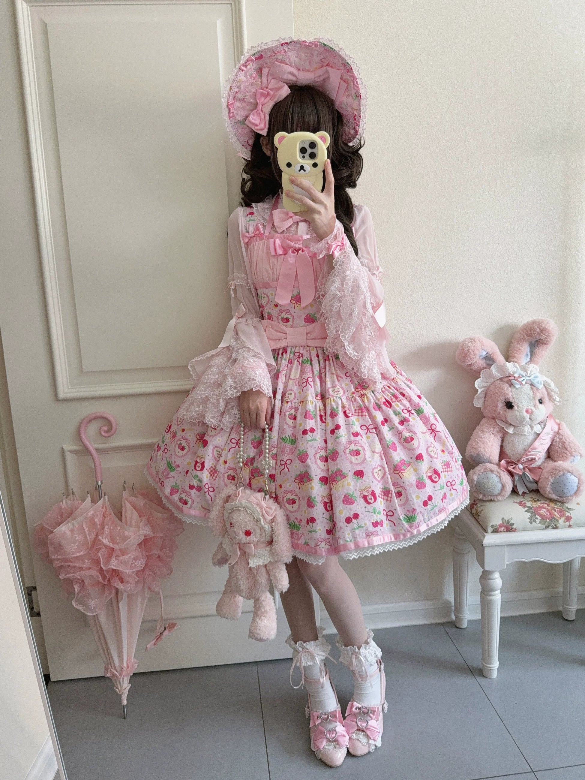 Fruit Hard Candy - Cotton Old School Lolita Candy Printed OP & JSK Dress 45536:853633