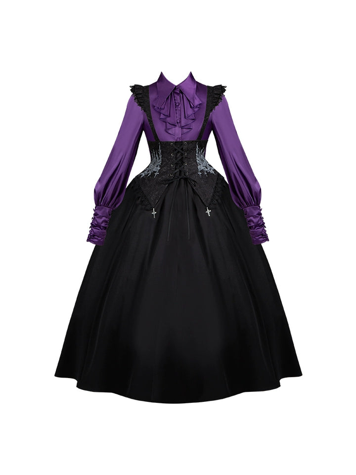With PUJI~Thorny Night~Gothic Lolita Bust-supporting Skirt With Removable&Adjustable Strap 43203:770673