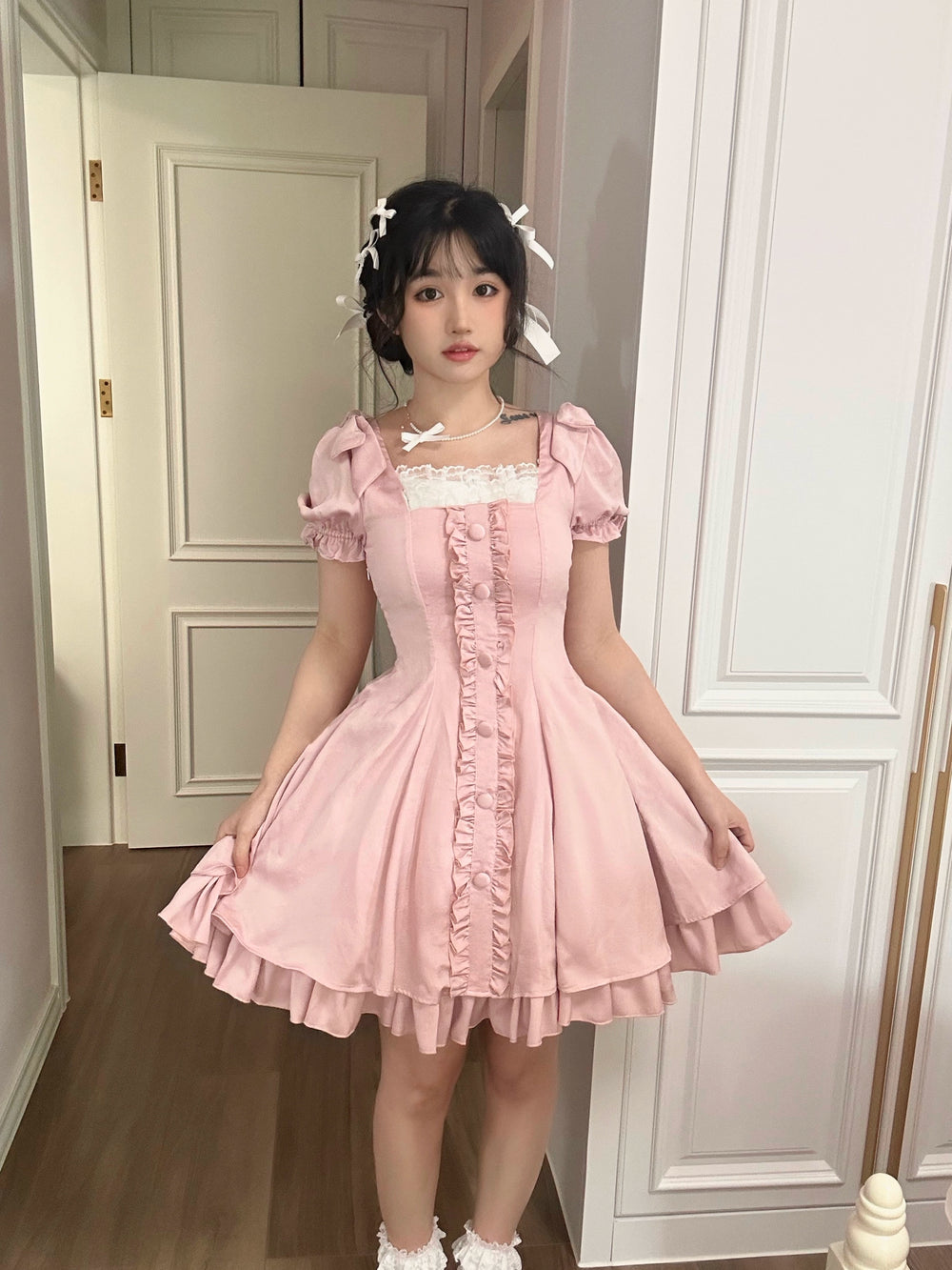 Sweet Wood~Plus Size Lolita OP Dress Summer Dress   