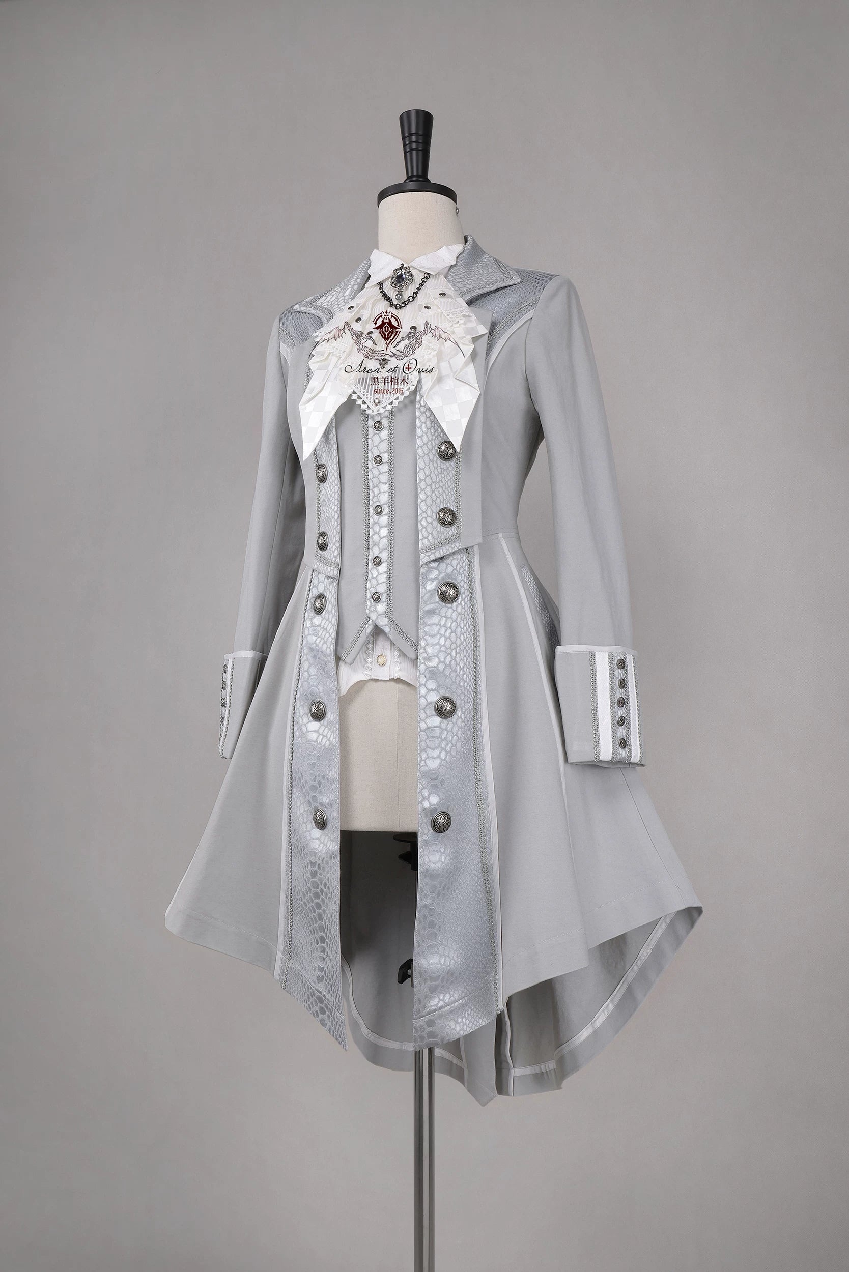 Bat Wing - Embroidery Ouji Lolita Coat, Detachable Front Panels (2XL 3XL L M S XL XS) 44433:808156