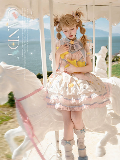 Mewroco~Candy Holiday~Sweet Lolita SK Set Daily Magical Girl Dress   