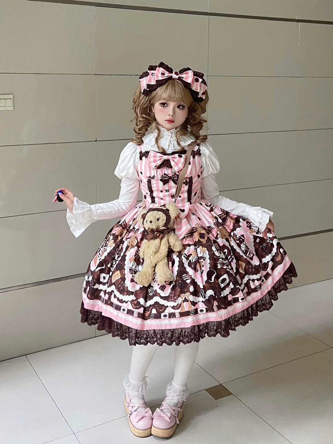 Nn Star~Royal Chocolate 2.0~Sweet Lolita Dress Suit Cute Print Lolita OP and JSK