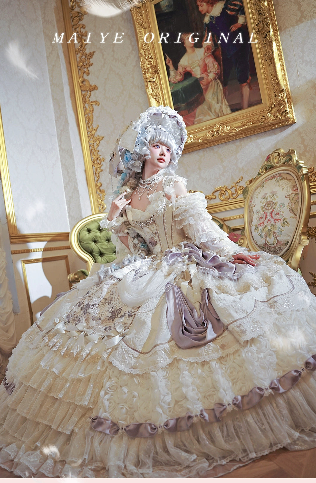 MieYe~Star Moon Praise~Weddiing Lolita Dress Bridal Princess Dress   