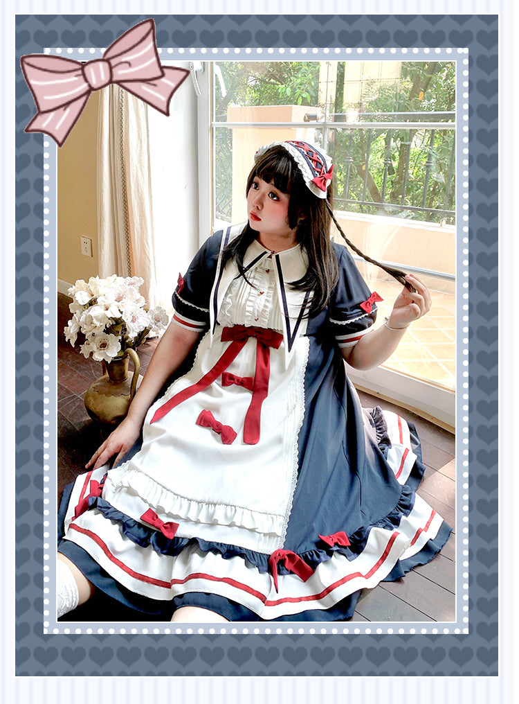 Niu Niu~Candy Sweethearts~Plus Size Short-Sleeve Sweet Lolita OP   