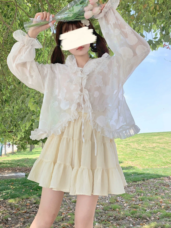 Hanguliang~Summer Daily Lolita Hooded Sheer Sunscreen Cardigan