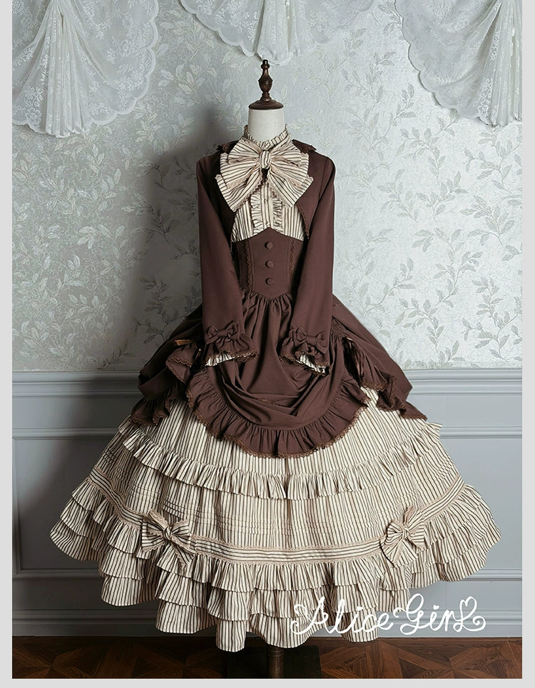 Alice Girl - Duke of Victoria - Classic Lolita SK & Overskirt Set 44092:794949