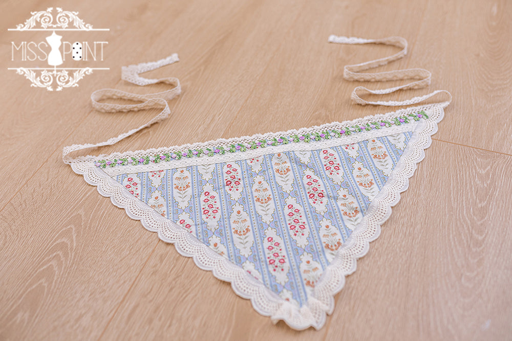 Miss Point - Country Lolita Accessory Assorted Color blue bandana