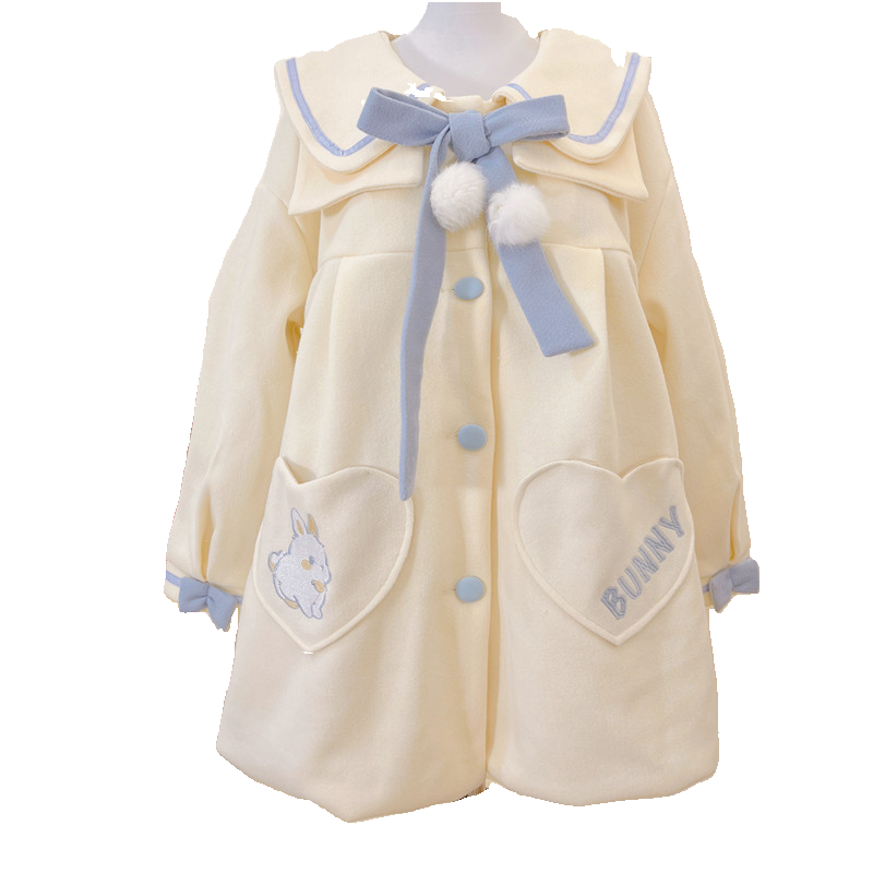Niu Niu~Plus Size Lolita Coat Woolen Winter Lolita Overcoat   