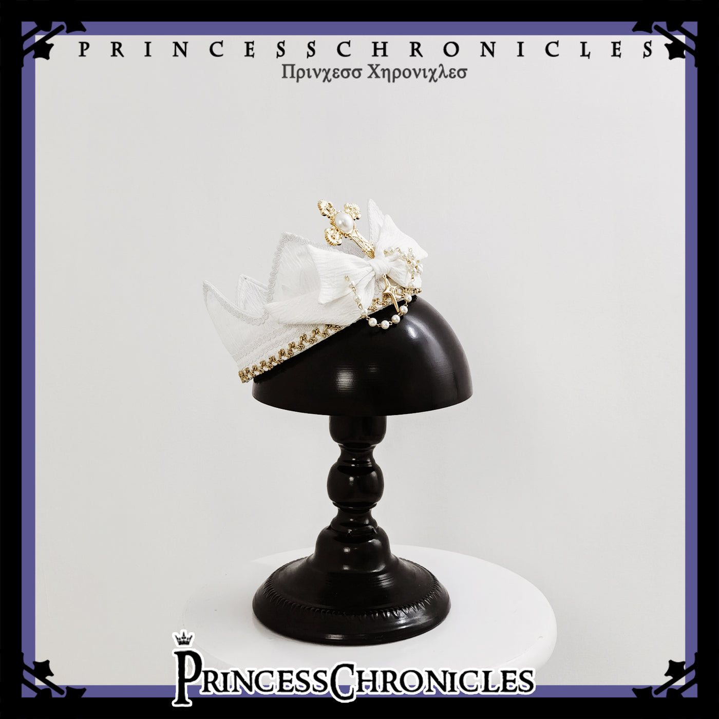 Princess Chronicles~Rabbit Hunting White Moonlight~Retro Lolita Crown Prince Accessories Crown  