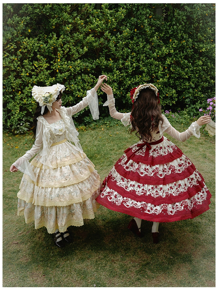 With PUJI~Letters and Poetry~Summer Classic Lolita Tulle Lace Bolero with Multi-Color