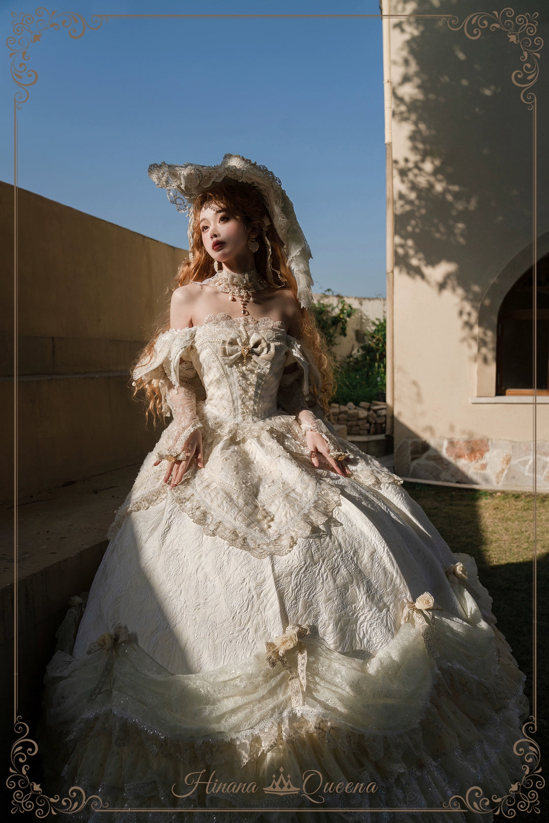 Hinana Queena~With Belle~Bridal Wedding Lolita OP Dress Available for Custom Size 41978:721578