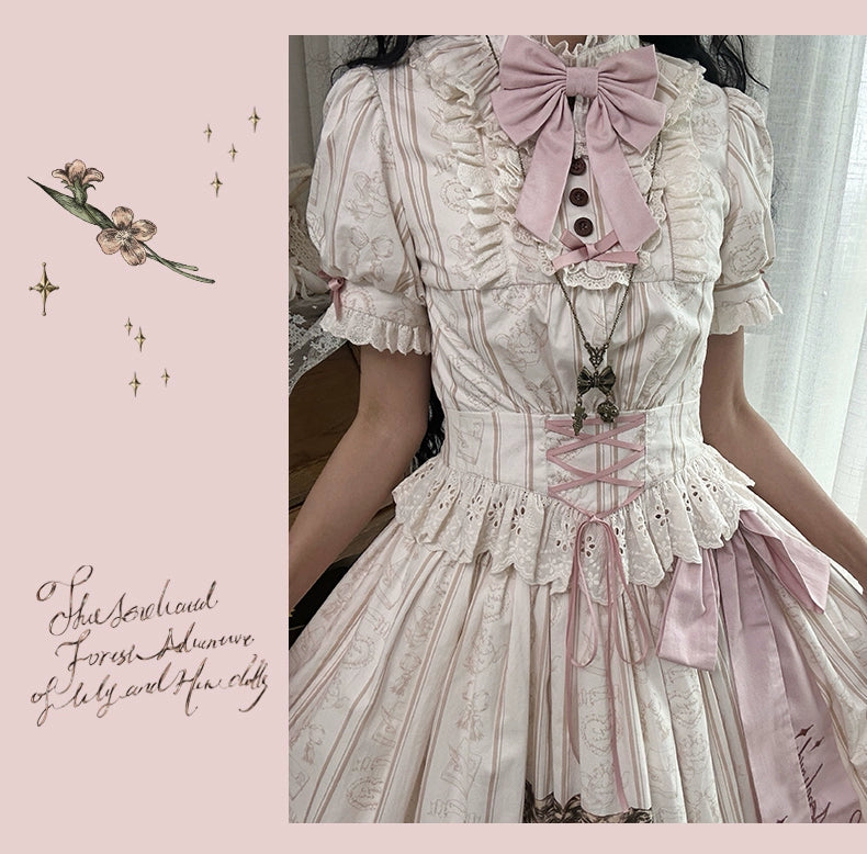 NanShengGe~Girl's Story Book~Plus Size Sweet Lolita OP Dress Two-piece Dress Suit 40704:673370