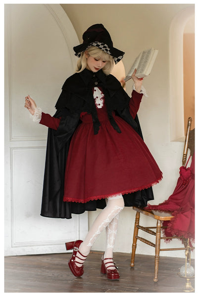 (BFM)With Puji~Gothic Lolita Cape Set~Pilgrim Detachable Cloak   