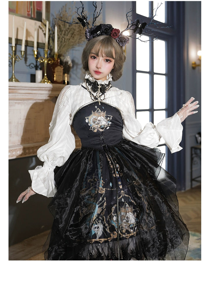 (BFM)YingLuoFu~DaIly Lolita Shirt Solid Color Shirt with Long Sleeves   