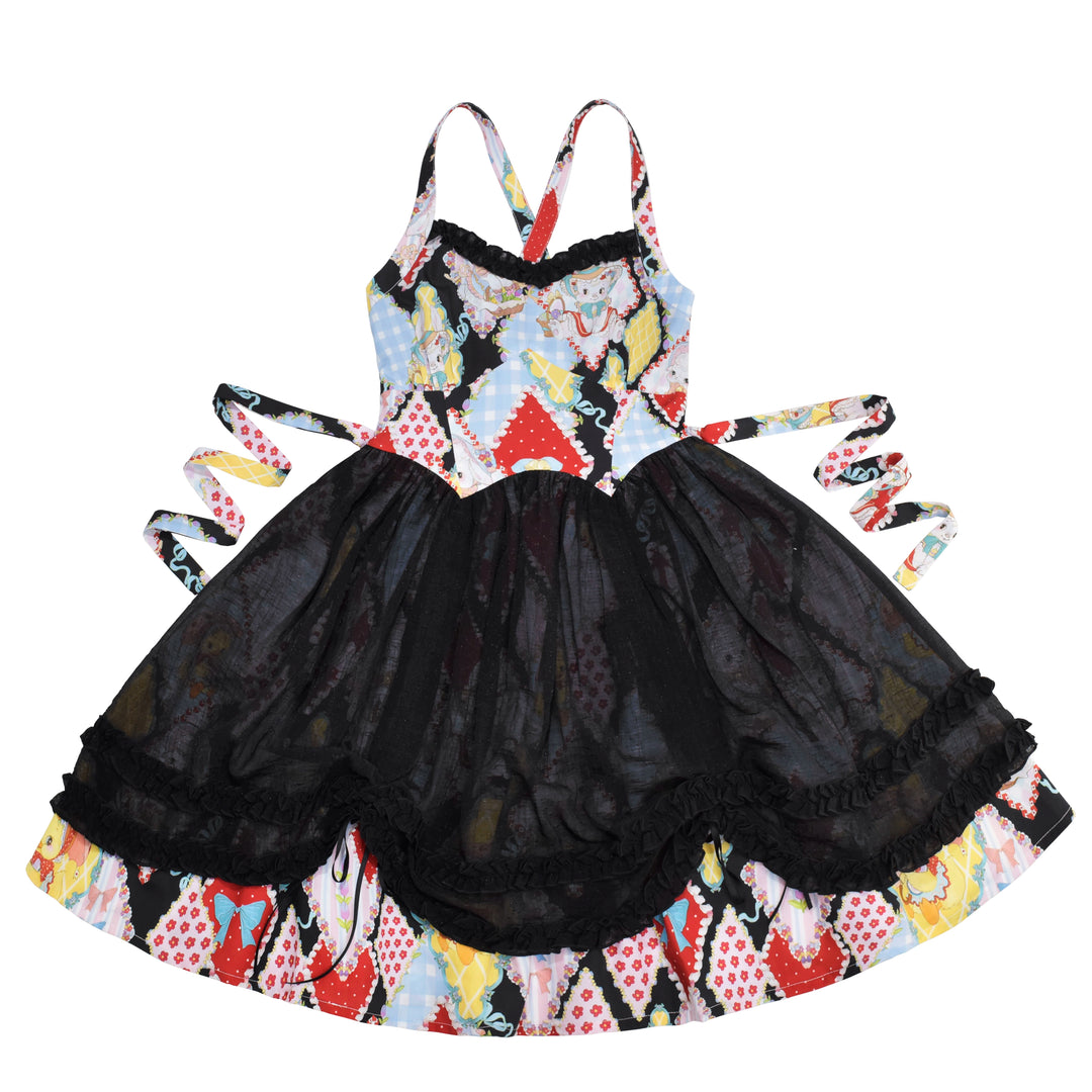 Southern Cross~Showa Kaleidoscope~Sweet Lolita OP SK and JSK with Rabbit Print Black JSK S