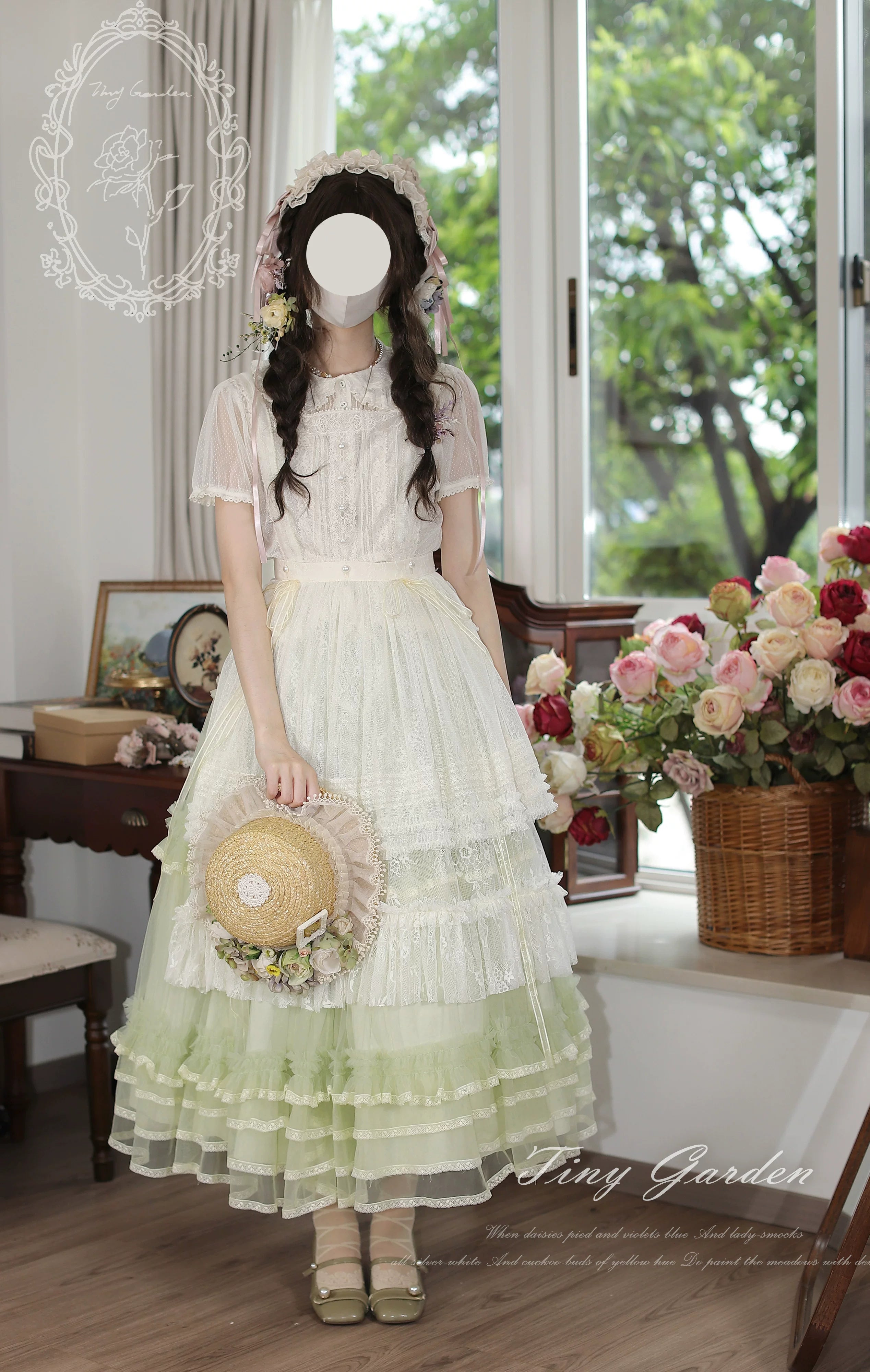 Jardin Garden - Classic Lolita Tulle Underskirt, Tiered Ruffles 45926:868485