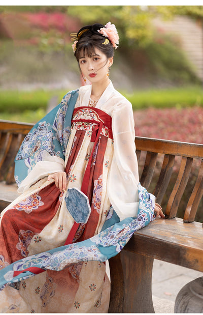 Chixia~Calyx Feast~Han Lolita Tang Improved Chest-length Hanfu Dress   