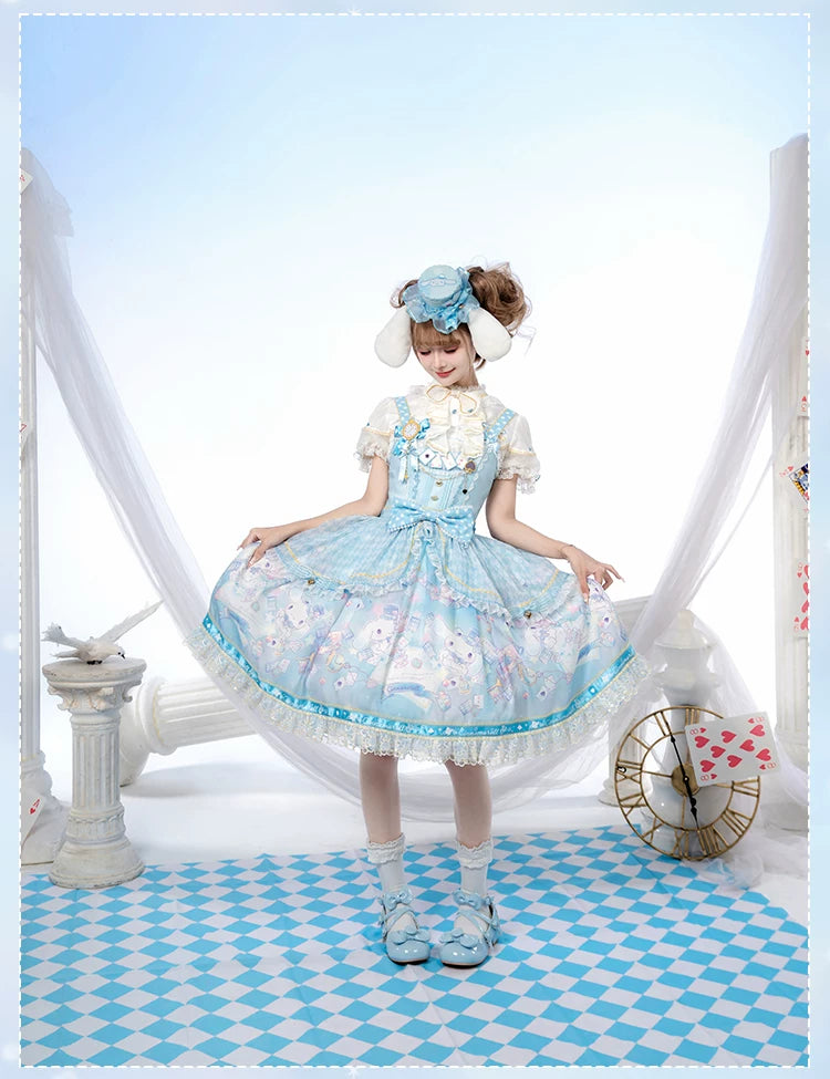 Cinnamoroll Magician - IP Collaboration Sweet Lolita Dress Set, Cinnamoroll Prints 45993:871345