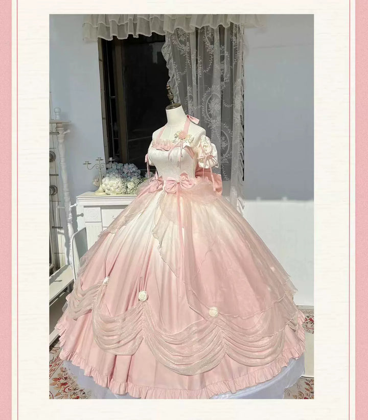 (BFM)For You~True Love Kiss~Sweet Lolita Dress Gradient Gorgeous JSK Set   