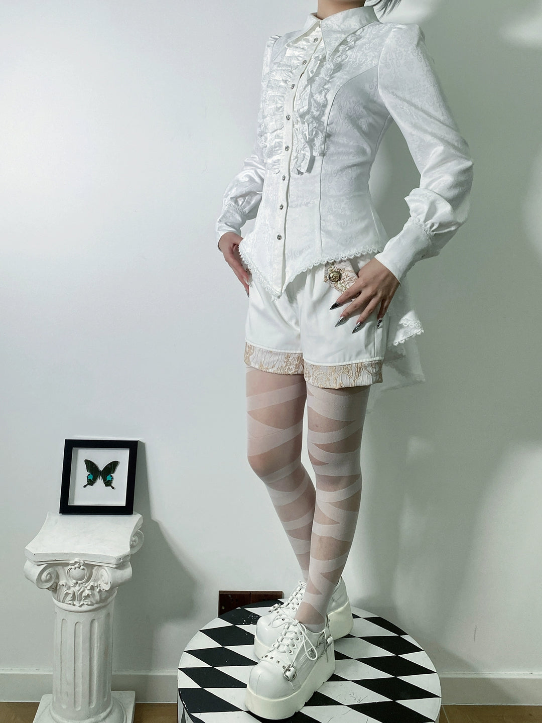 Little Dipper~Cold Rice~Ouji Lolita Shirt Long Sleeve Prince Blouse 41652:710650