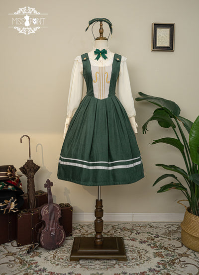 (BFM)Miss Point~Customized Lolita Jumper Dress~Elegant College Lolita JSK XS green 