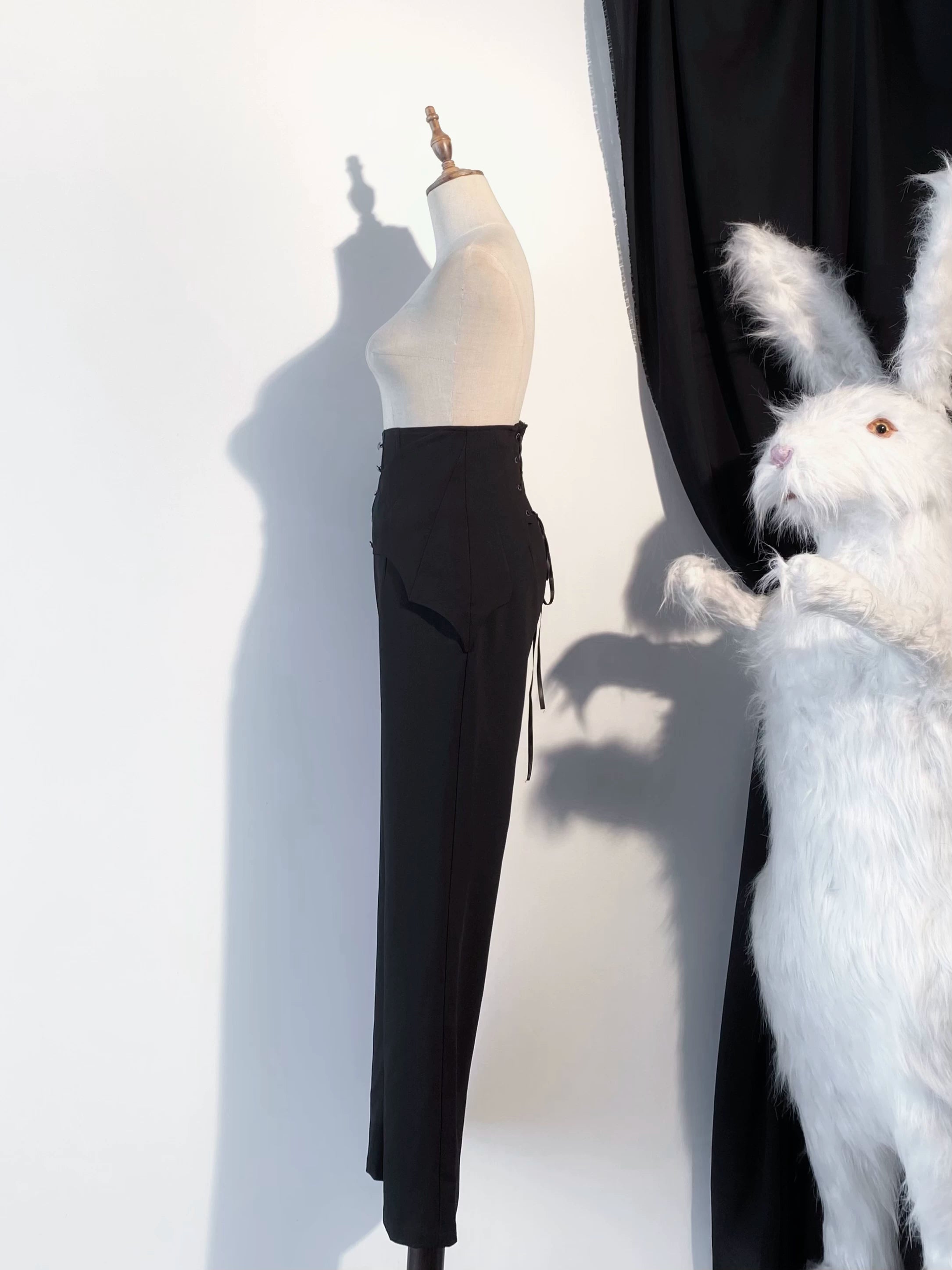 Earl of Drooping Wings - Ouji Lolita Flared Pants, Batwing Decoration 44550:812525