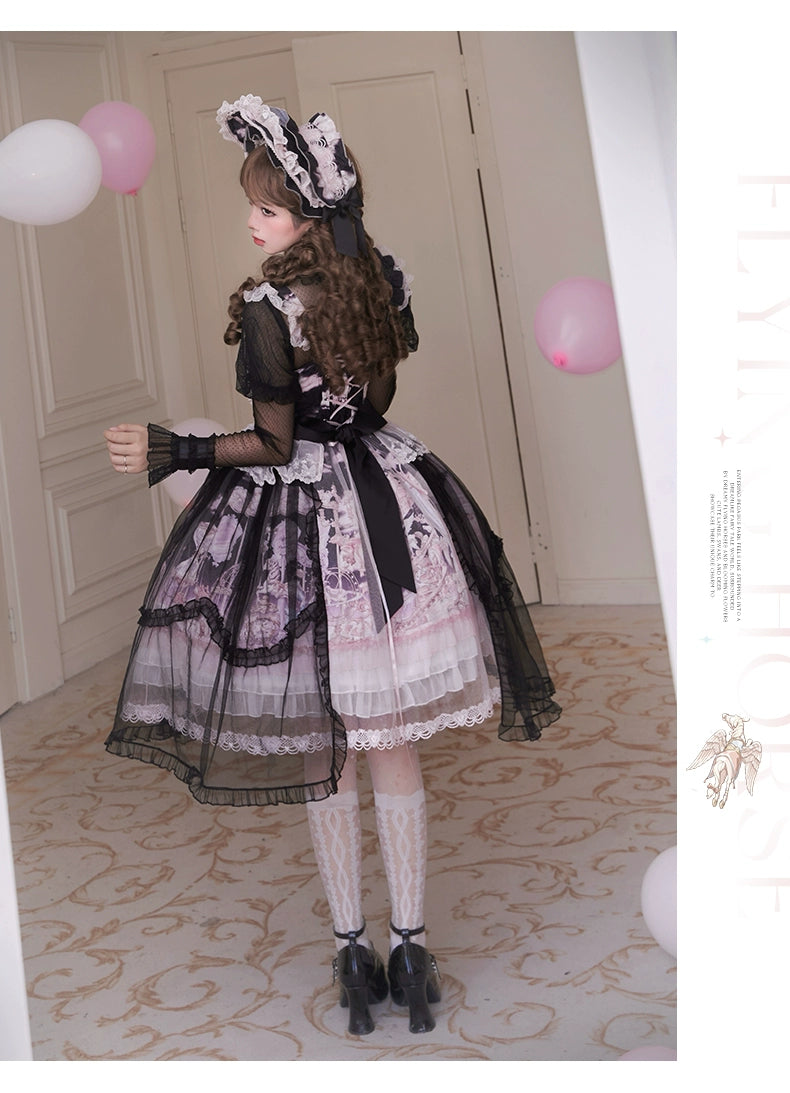 Sweet Lolita JSK Dress Dual Color Princess Lolita Dress Set Sweet Lolita JSK Dress Dual Color Princess Lolita Dress Set