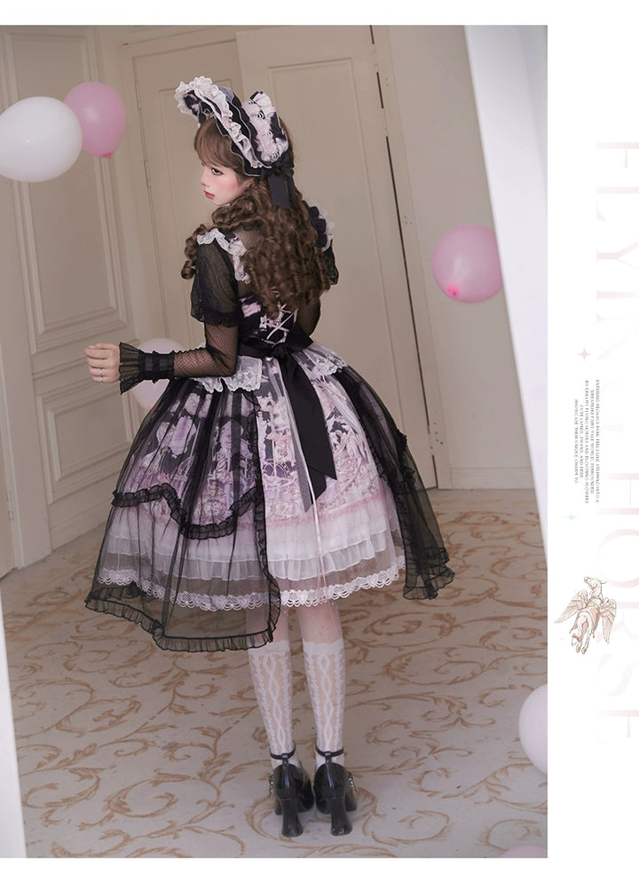 Urtto~Pegasus Park~Sweet Lolita JSK Dress Dual Color Princess Lolita Dress Set 41528:701802