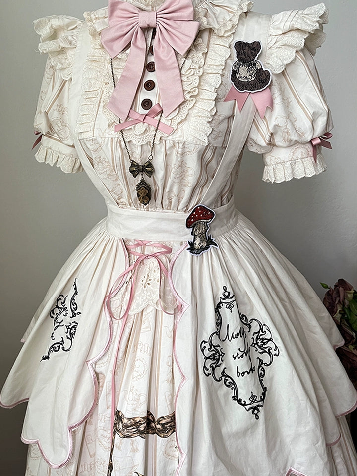 NanShengGe~Girl's Story Book~Plus Size Sweet Lolita OP Dress Two-piece Dress Suit (2XL 3XL 4XL L M S XL) 40704:673446