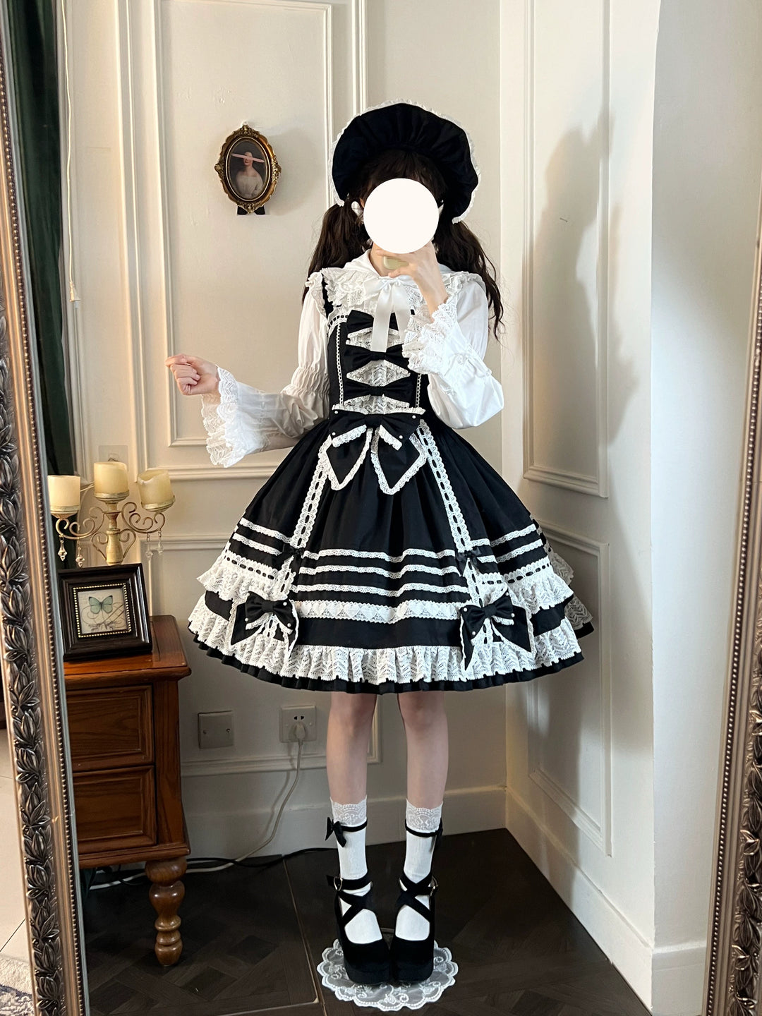 AerialCat~Layered Puffy~Old School Lolita JSK Cotton Vintage Cake Dress