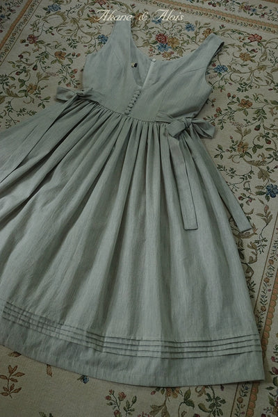 Akane Alois~Grass Leaves~ Elegant Lolita Light Gray Dress   