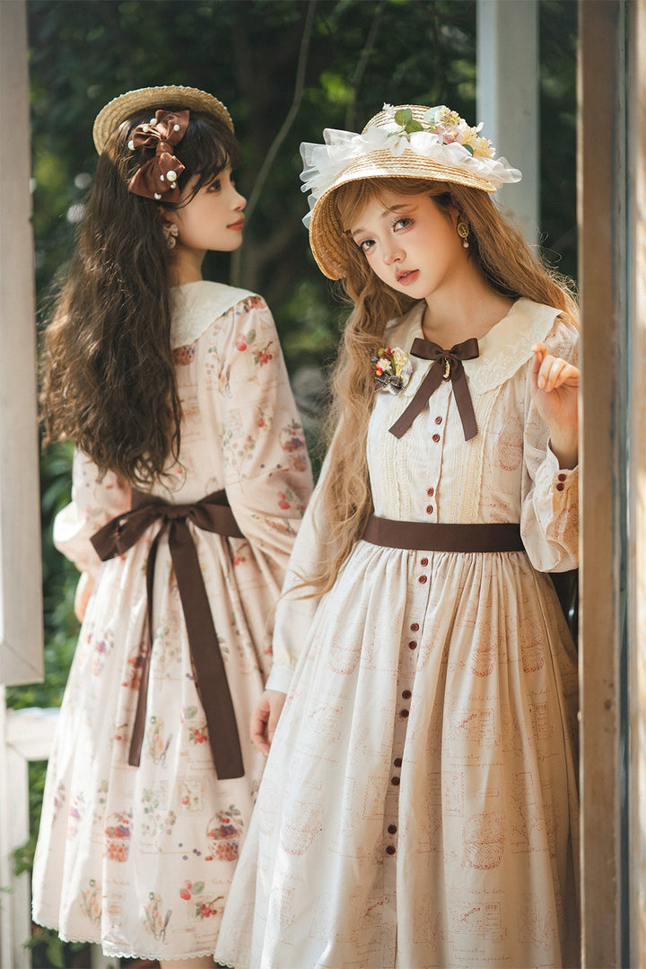 (Buyforme)Miss Point~Forest Lolita Lantern Sleeve OP Casual Dress 29482:341916