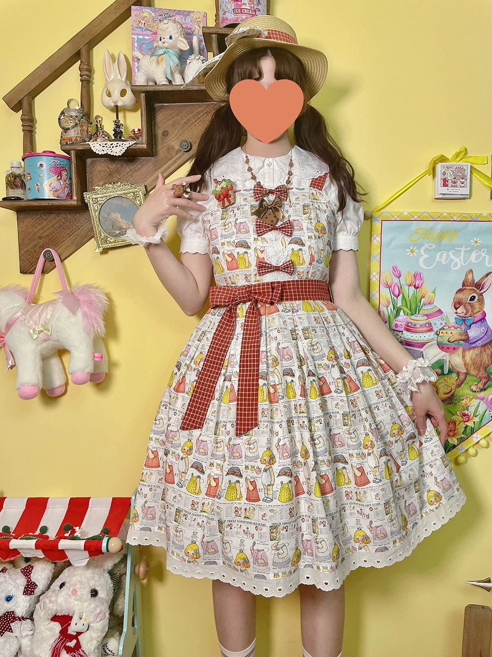 Miss Cube~Dress Up Dolls~Summer Kawaii Lolita JSK Dress Customized Size