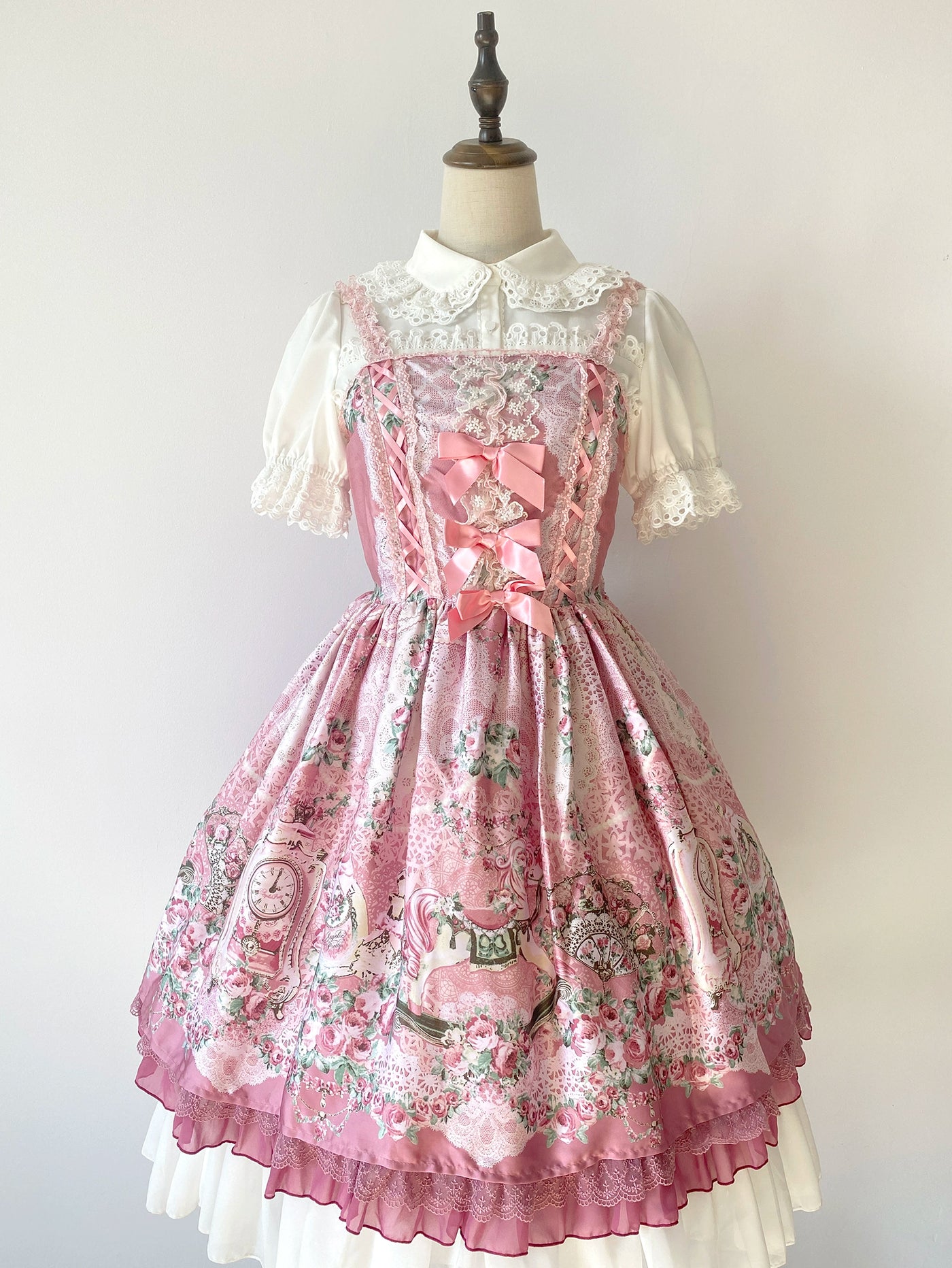 Little Dipper~Cherry Xiaobei~Daily Lolita Splicing Sleeve Lace Shirt   