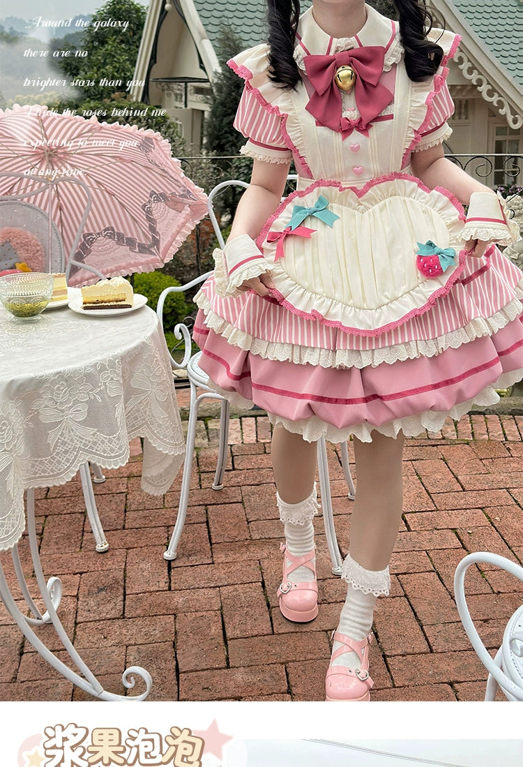 Sakurahime~Berry Bubble~Cute Lolita OP Dress Two Kawaii Styles   