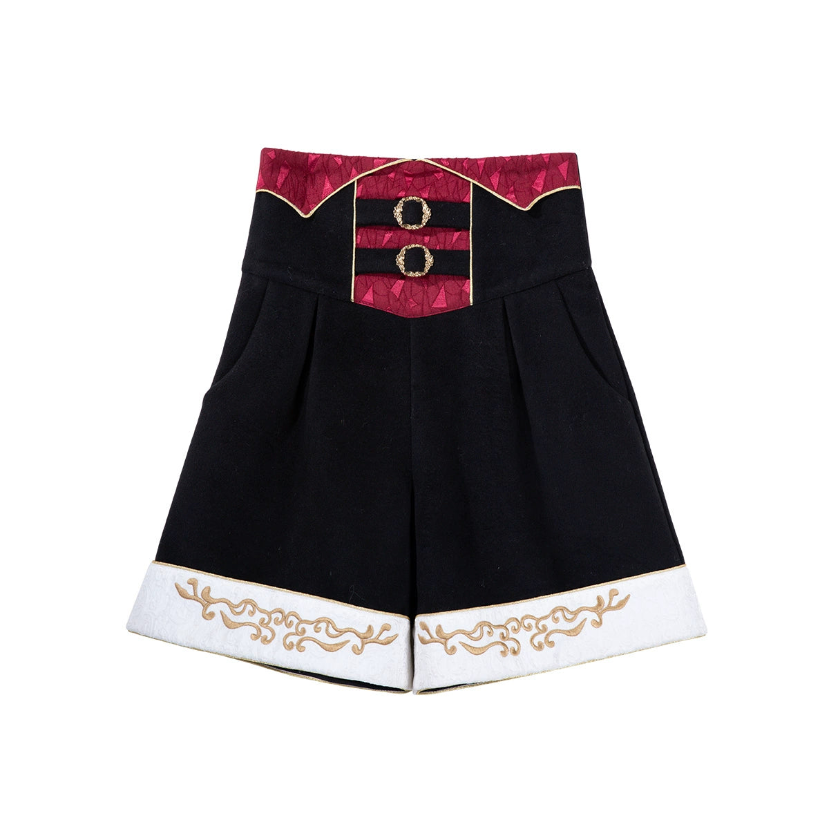 Your Princess - Vampire Youth - Ouji Lolita Bat Shaped Cape Set, Gold Embroidery & Red Accents 44054:795343