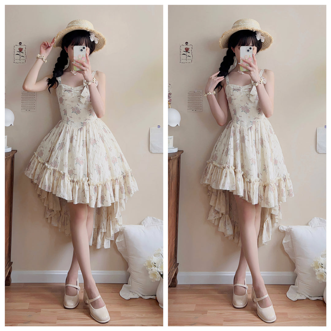 KuMa Lolita～Twilight Rose~Sweet Lolita Dress Sweater and JSK   