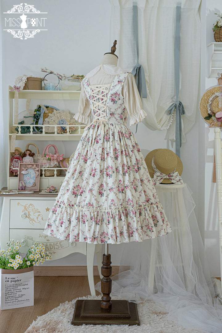 (Buyforme)Miss Point~Happy Summer Elegant Lolita Floral Jumper Skirt   