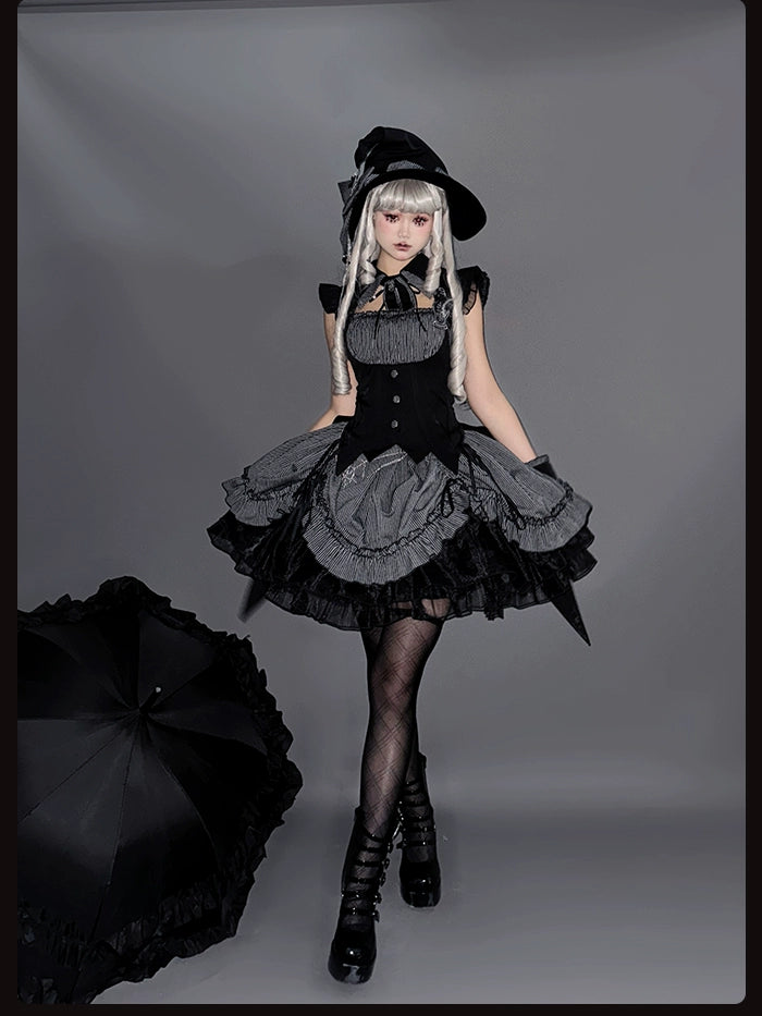 Alice Girl~Lolita Potion~Gothic Lolita JSK Halloween Sleeveless Lolita Dress   