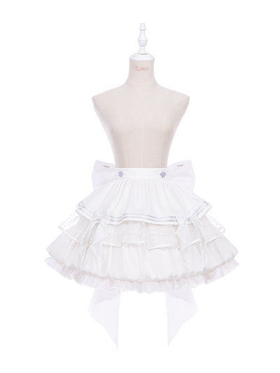 (BFM)Dear Dolls~Kawaii Lolita Shirt JK Sailor Half Skirt S White Skirt 